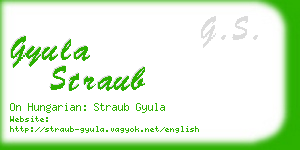 gyula straub business card